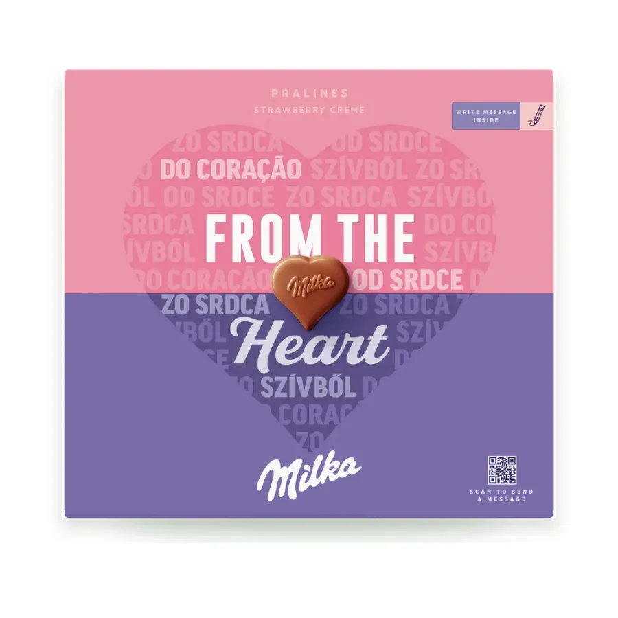 I love Milka Strawberry dezert bonboniéra 110 g