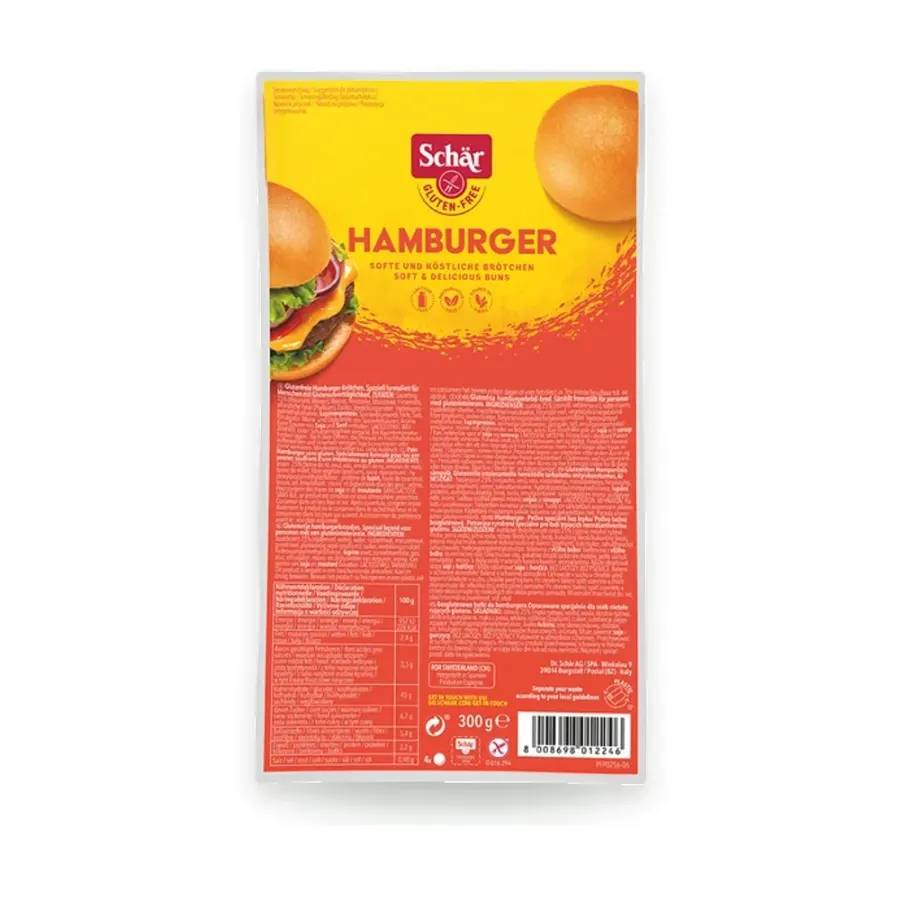 Bezlepkové hamburgerové housky 300 g