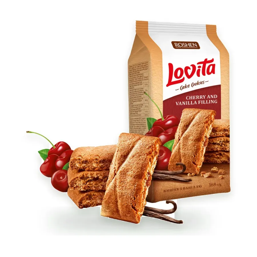 Lovita Cake třešeň a vanilka 168 g