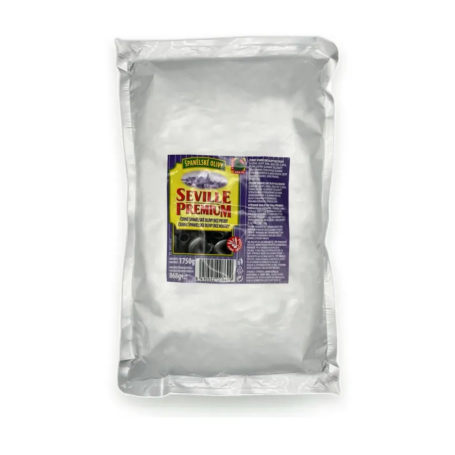 Olivy černé bez pecky 1750 g