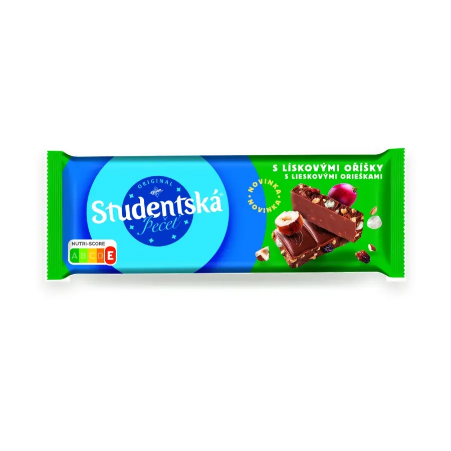 Studentská čokoláda s lískovými oříšky 90 g