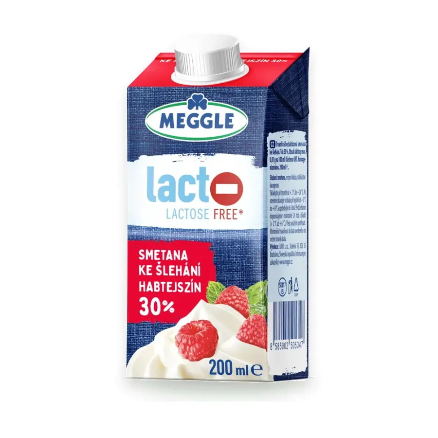 Smetana bezlaktózová 30 % 200 ml