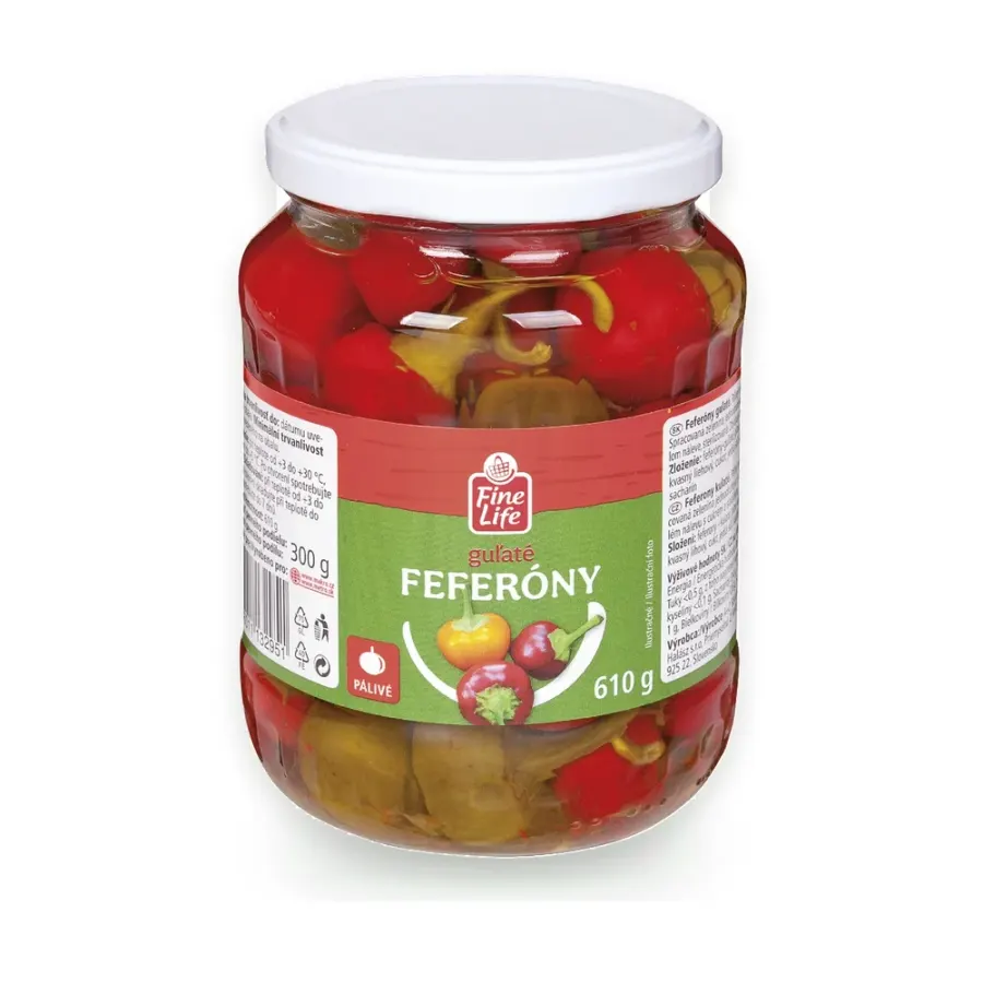 Feferony kulaté 610 g