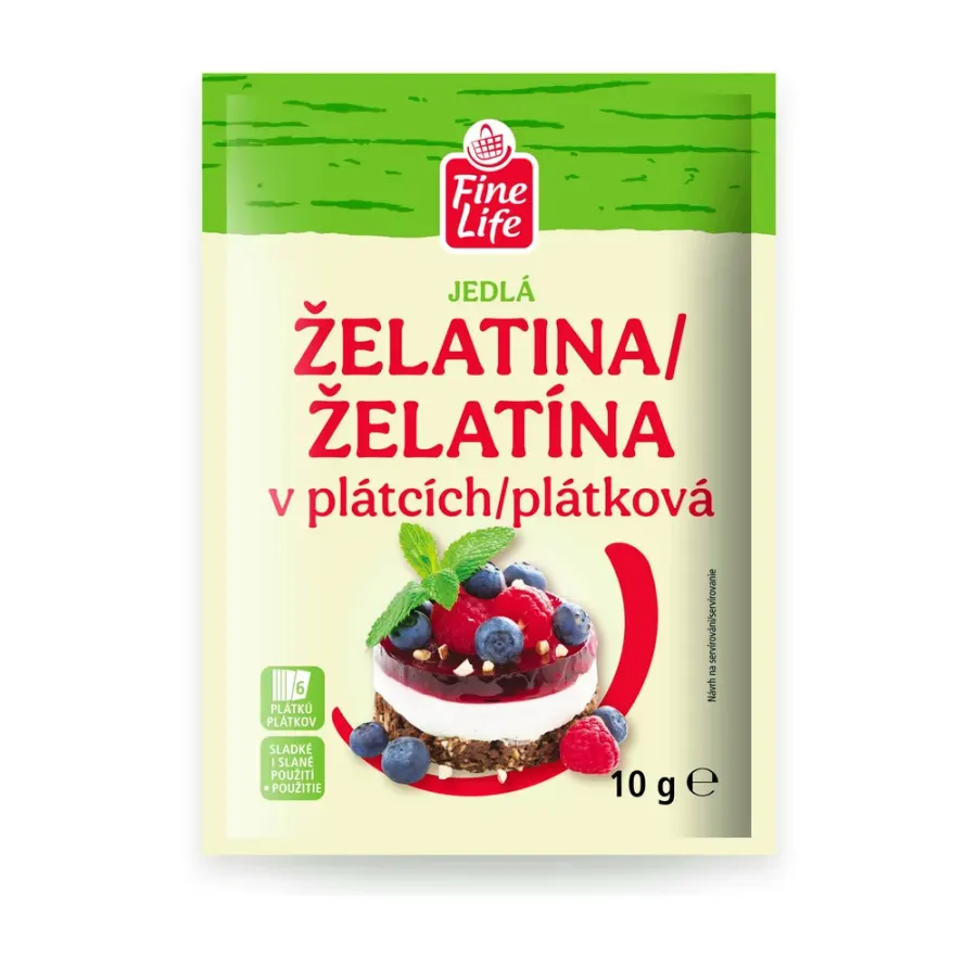 Želatina plátky 10 g