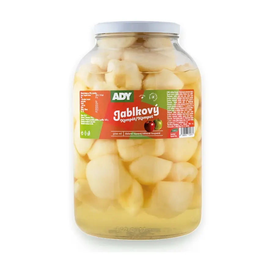 Jablka loupaná dělená kompot 3,1 kg