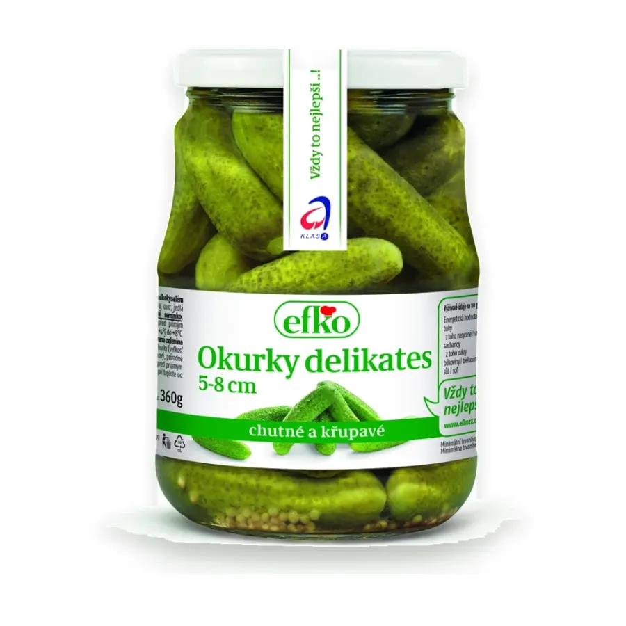 Okurky Delikates 5–8 cm 720 ml