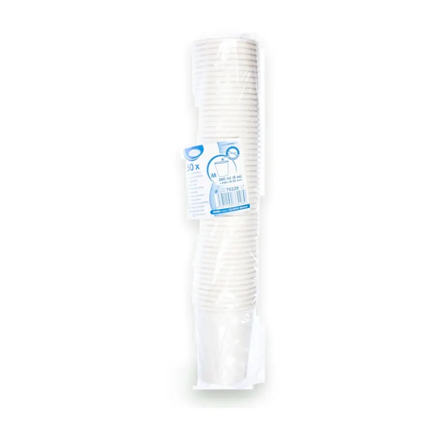 Kelímek papírový bílý 280 ml, 50 ks