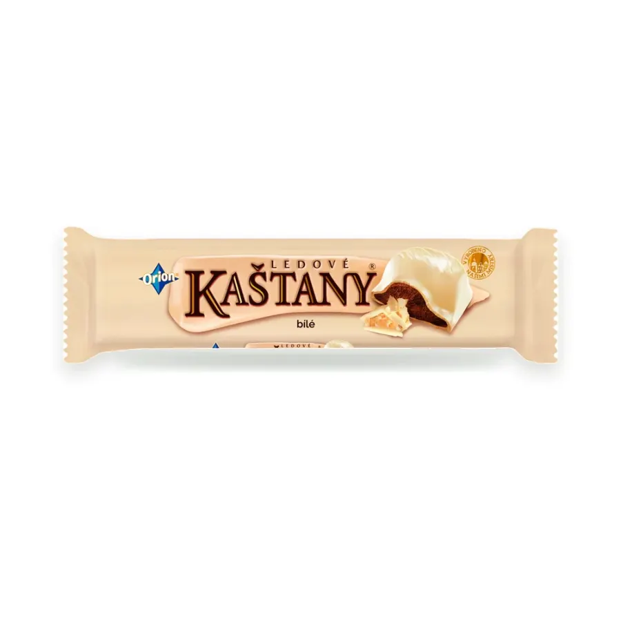Ledové kaštany tyčinka v bílé čokoládě s náplní 45 g