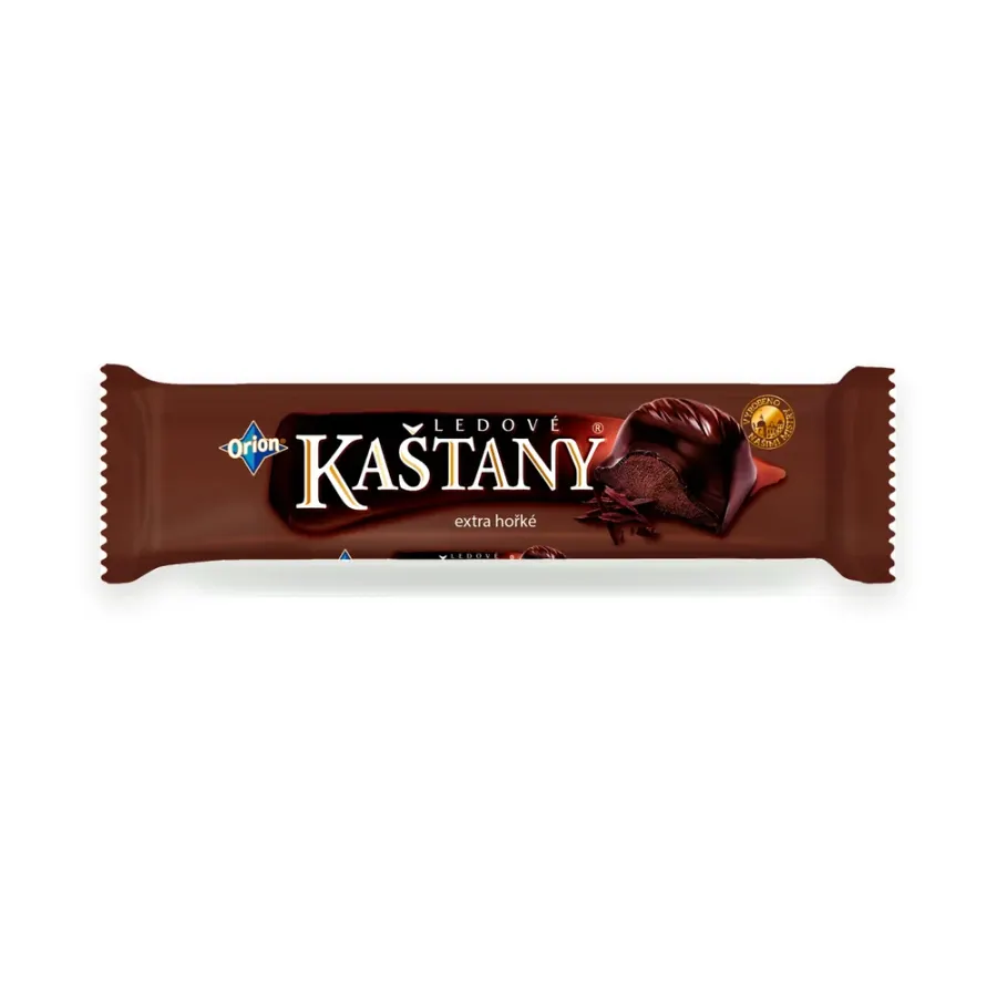 Ledové kaštany tyčinka v extra hořké čokoládě s náplní 45 g