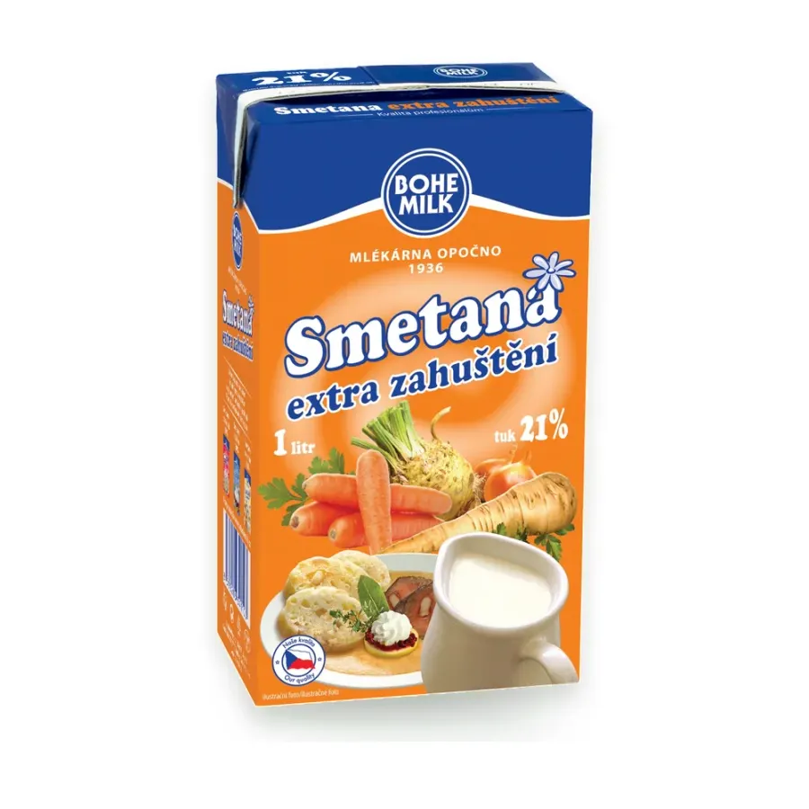 Smetana Extra zahuštěná 21 % 6 x 1 l