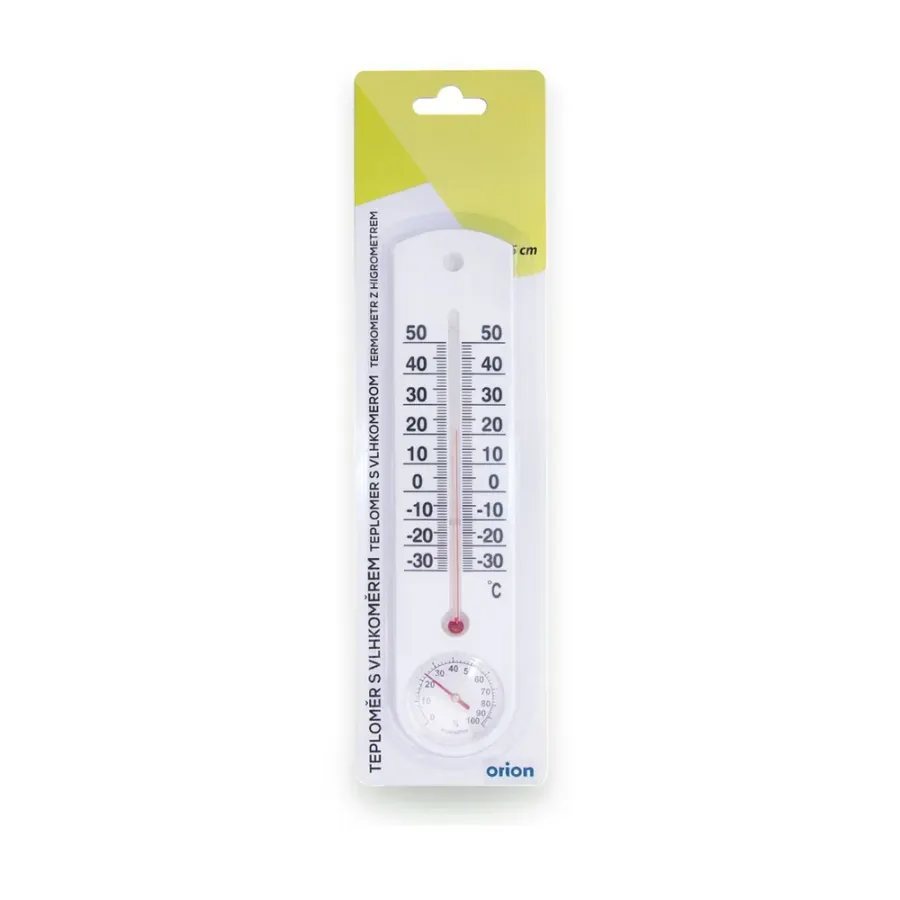 Vlhkoměr + teploměr UH 25 cm kulatý