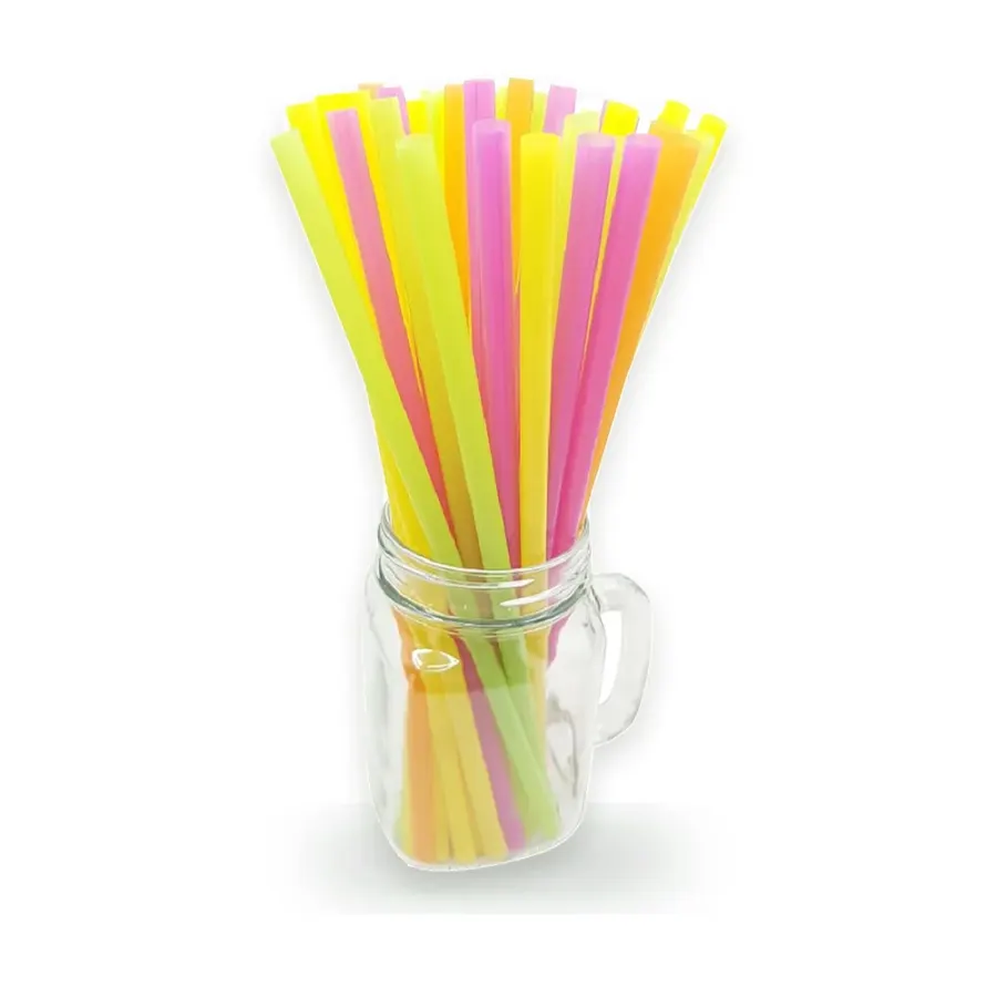 Opakovaně použitelné brčko Neon 8 × 255 mm, 150 ks