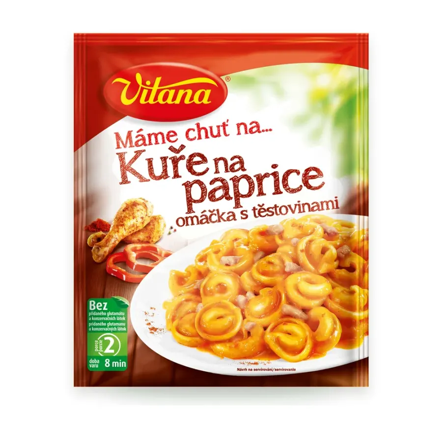 Kuře na paprice s těstovinami 167 g