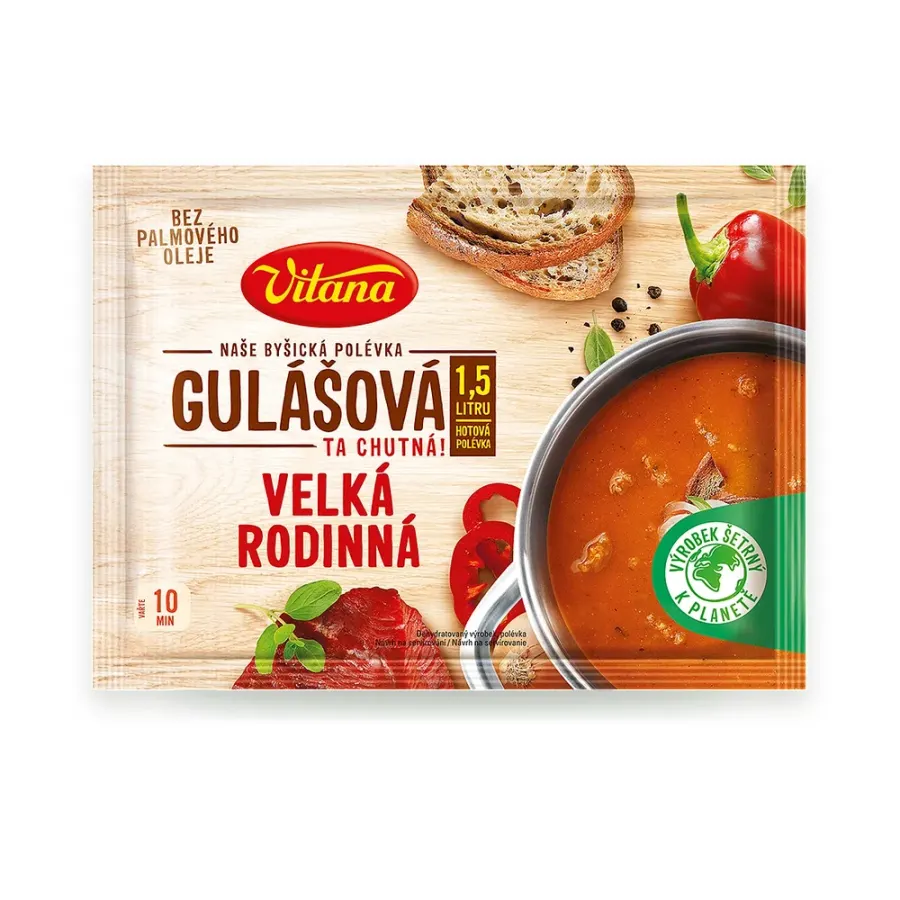 Velká rodinná gulášová polévka 6 porcí 150 g