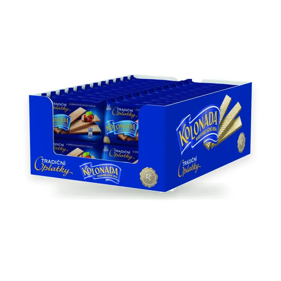 Kolonáda lázeňské oplatky s lískooříškovo-čokoládovou náplní 22 x 140 g