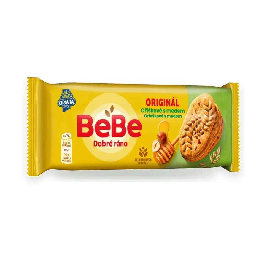 BeBe Dobré ráno sušenky med a oříšek 50 g