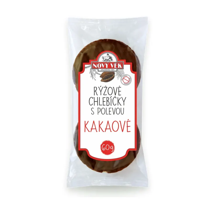 Nový Věk rýžové chlebíčky kakao 60 g