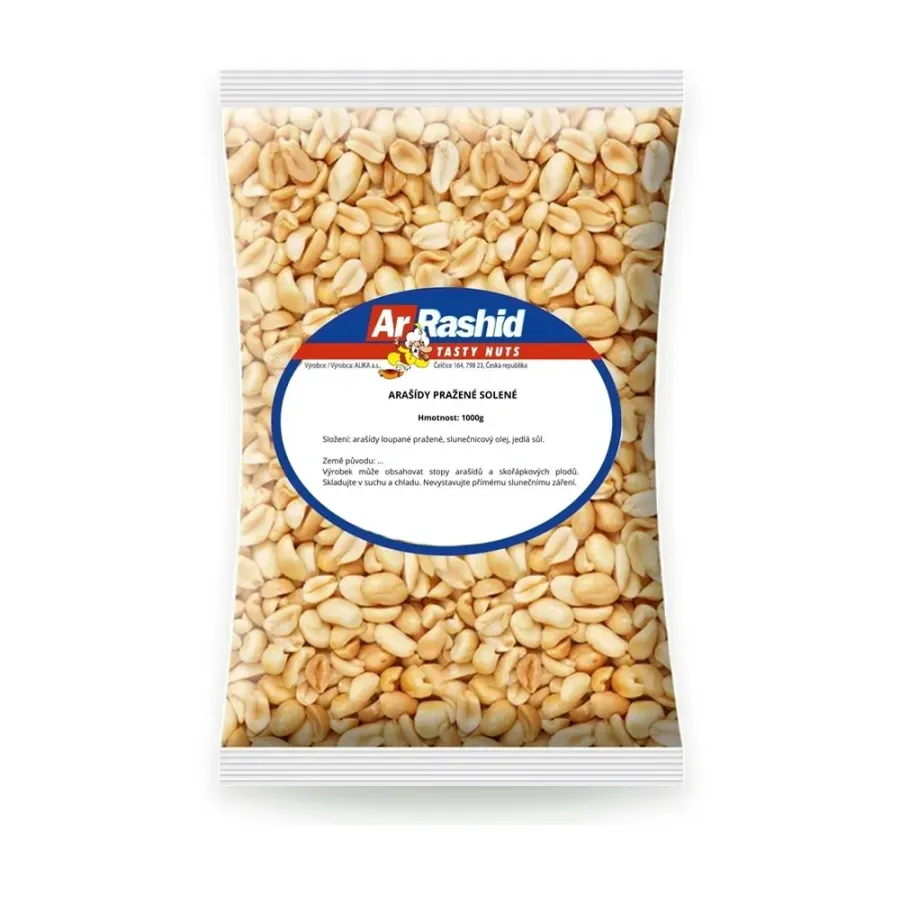 Arašídy pražené solené 1 kg