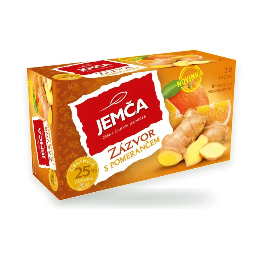 Zázvor s pomerančem bylinný čaj 20 ks