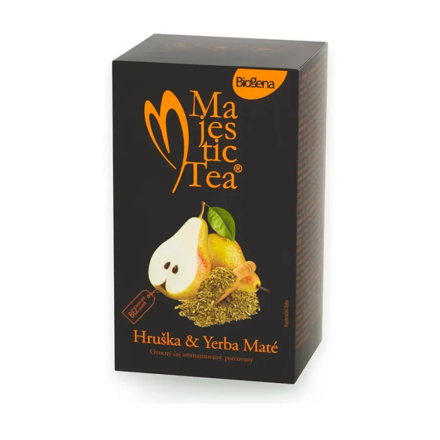 Majestic Tea hruška a yerba maté 50 g (20 x 2,5 g)