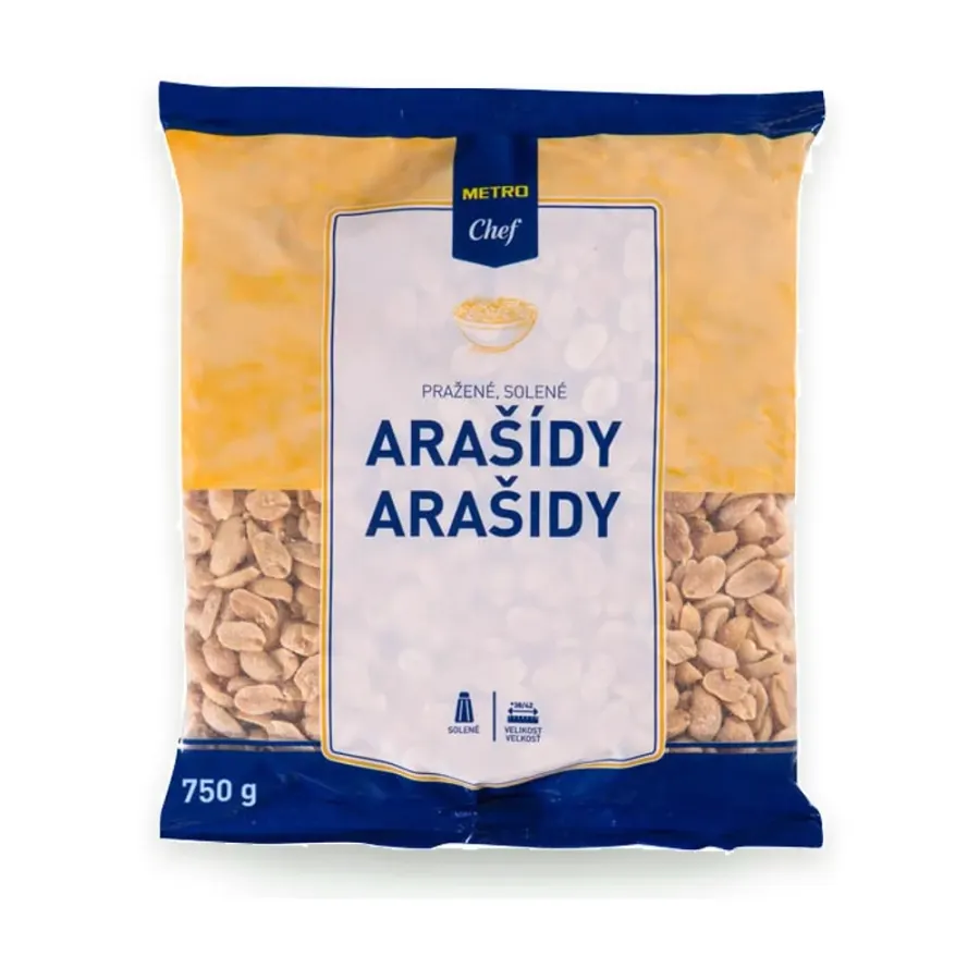 Arašídy pražené solené 750 g