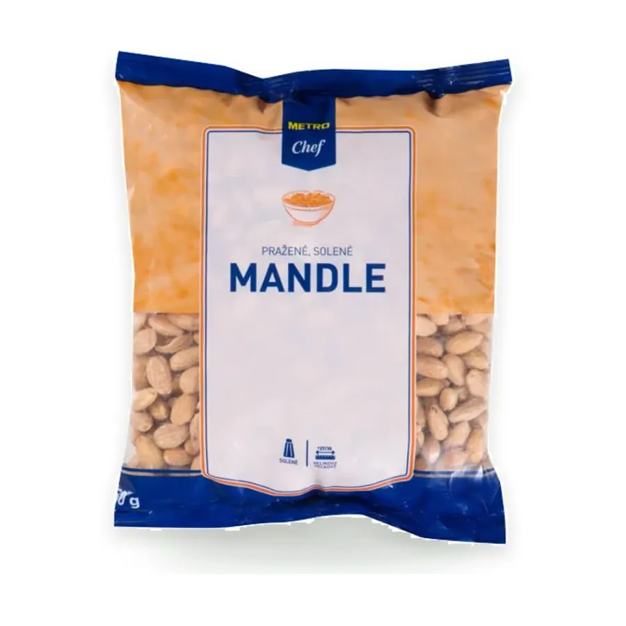 Mandle pražené solené 750 g