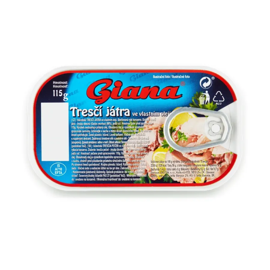 Tresčí játra v oleji 115 g