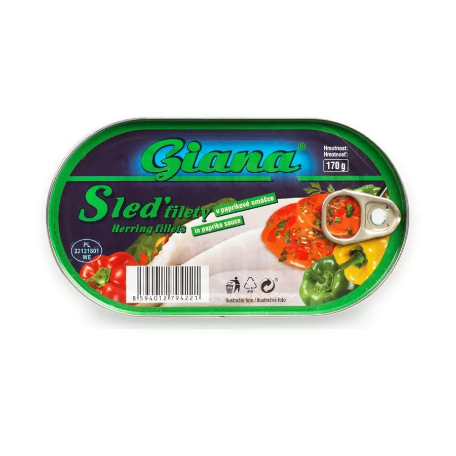 Sleď filety v paprikové omáčce 170 g