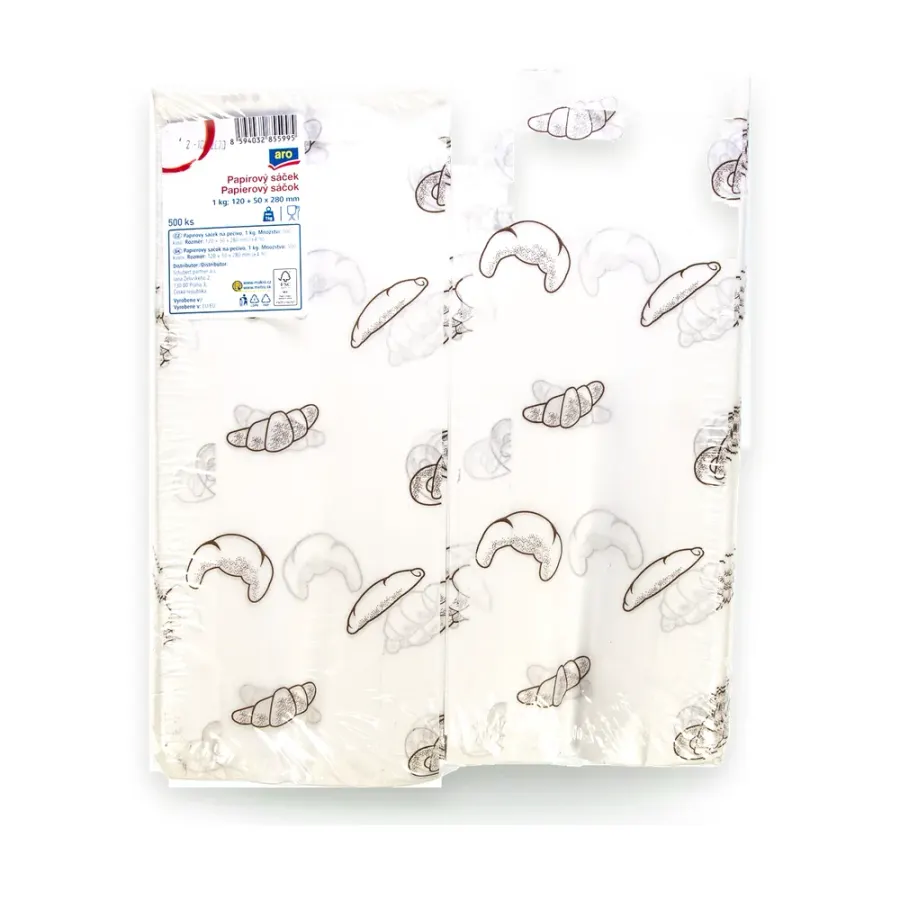 Sáčky papírové 1 kg 120 + 50 x 280 mm 500 ks