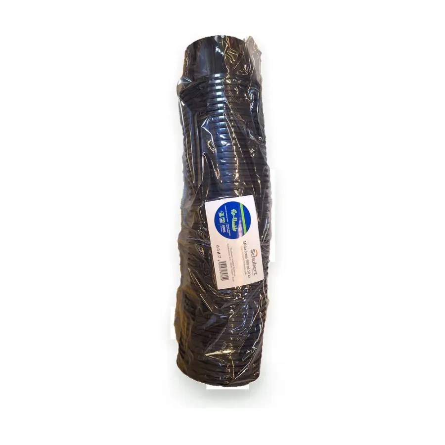 Černá miska 500 ml z polypropylenu, 50 ks