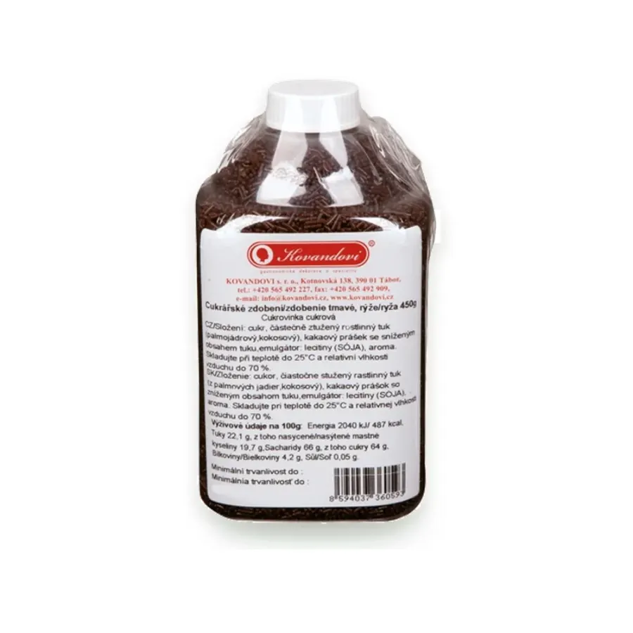 Cukrový posyp tmavá rýže 450 g