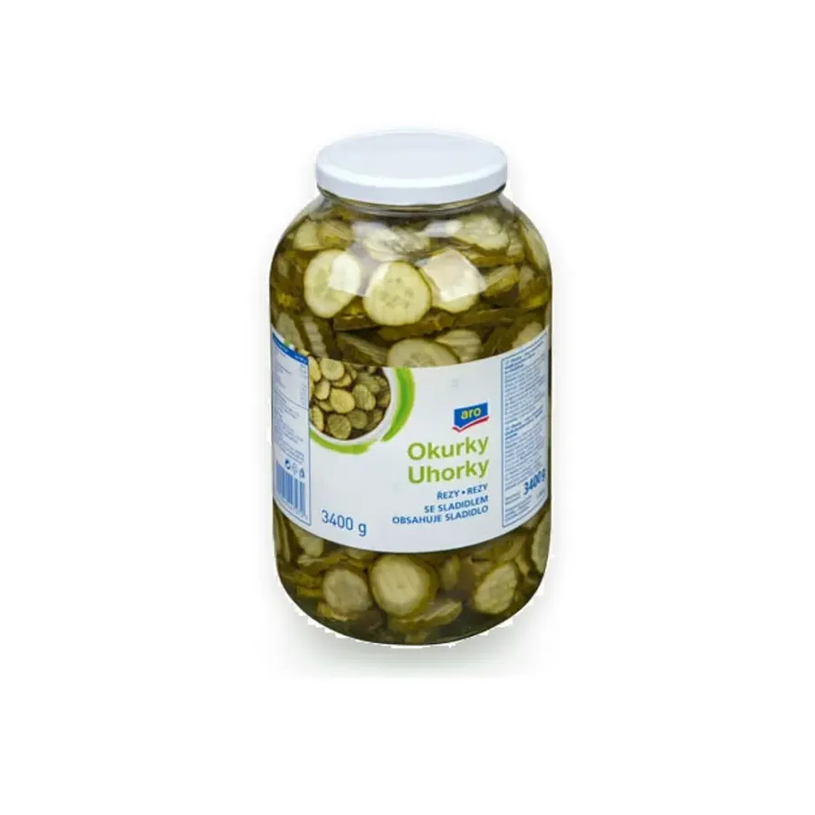 Okurky řezy se sladidlem 3400 g