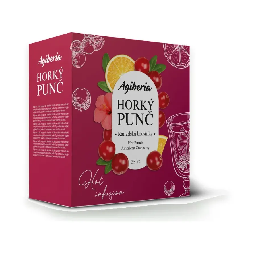 Horký vánoční punč brusinka 25 x 20 g