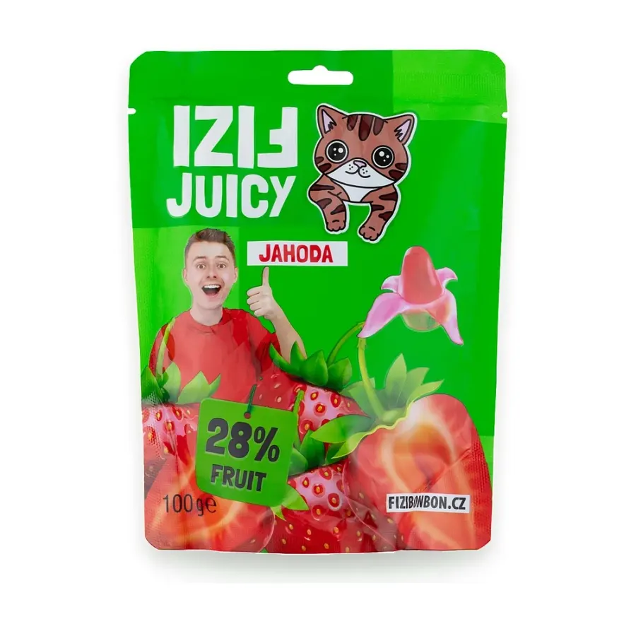 Juicy bonbóny Jahoda 96 g