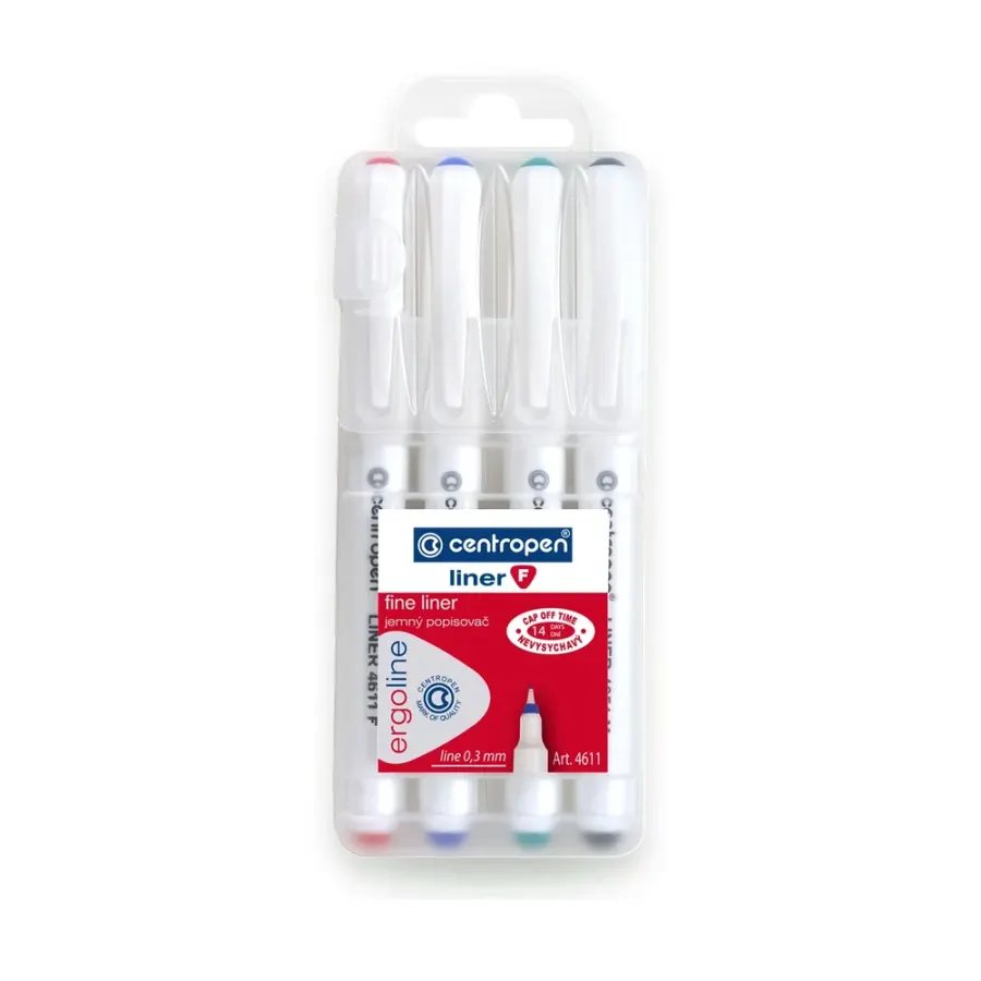 Liner 4611 F jemné popisovače 0,3 mm, sada 4 barev