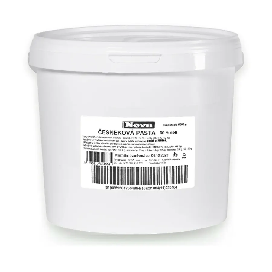 Česneková pasta 30% soli 6 kg