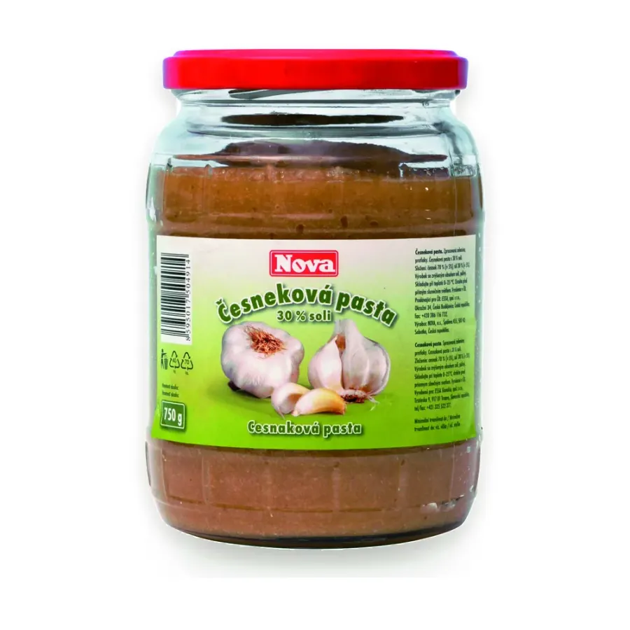 Česneková pasta 30% soli 720 g sklo