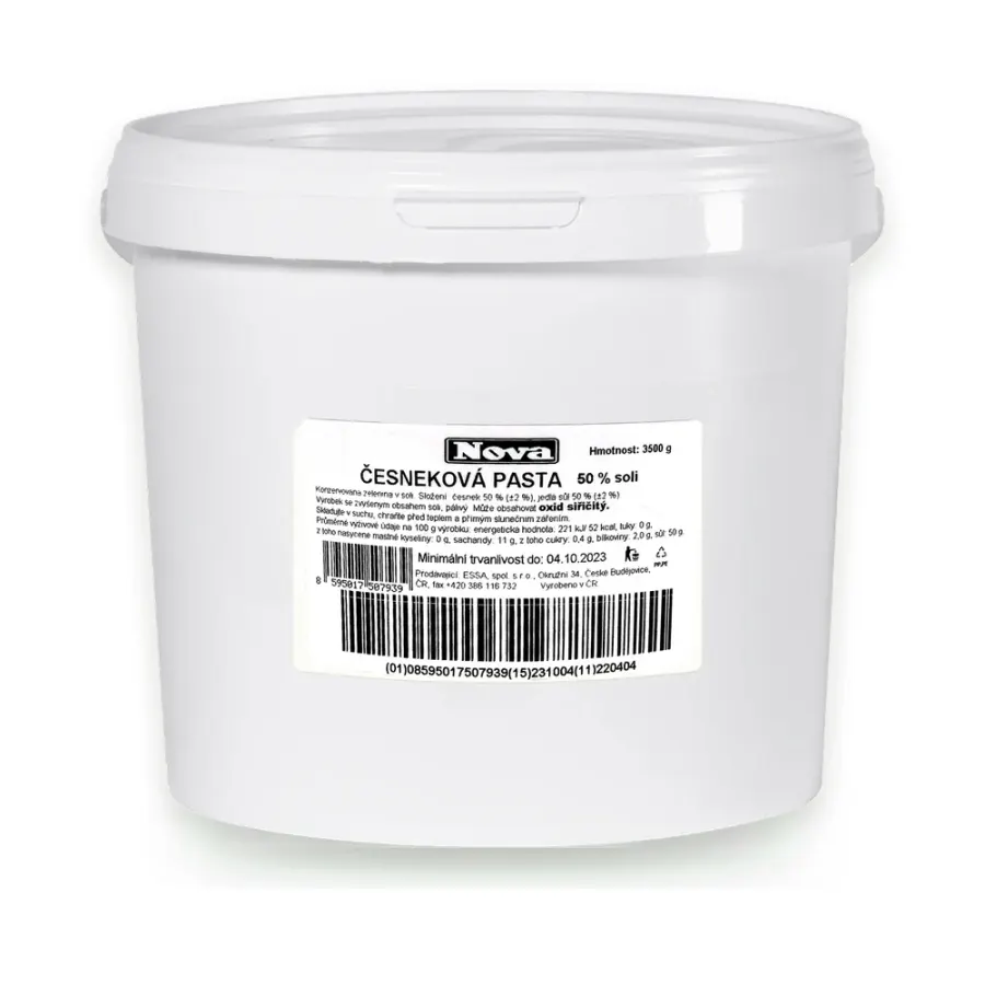 Česneková pasta 50% soli 3,5 kg