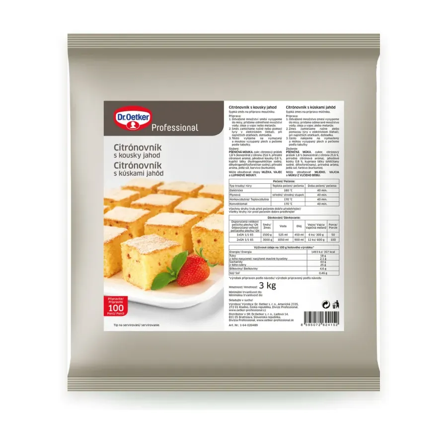 Citrónovník s jahodovými kousky 3 kg
