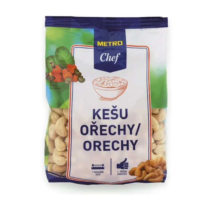 Kešu jádra Natural W320 500 g