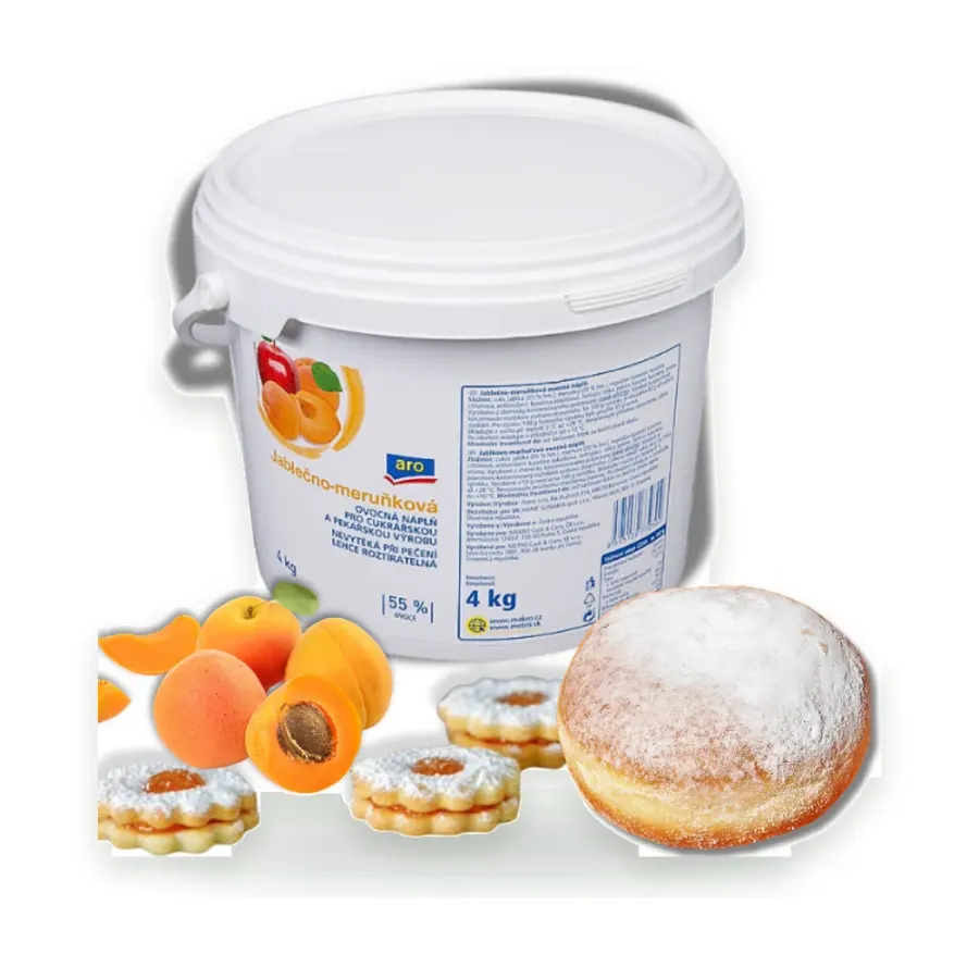 Náplň jablečno-meruňková 55 % 4 kg kbelík