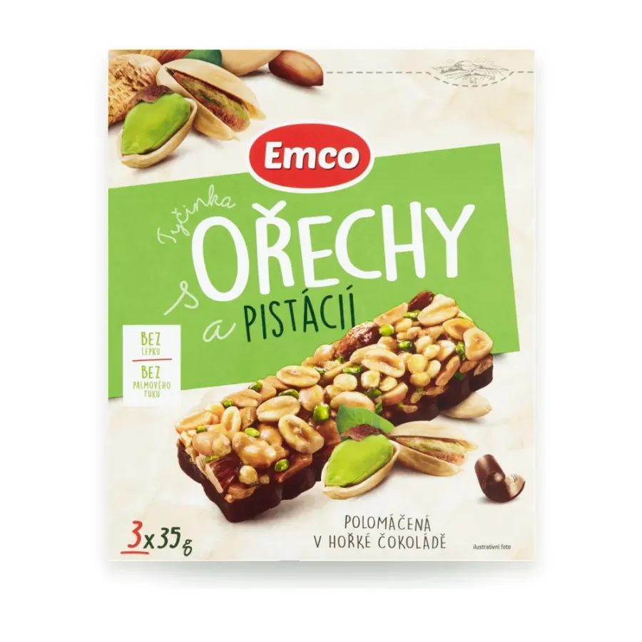 Tyčinka ořechy pistácie 3 x 35 g