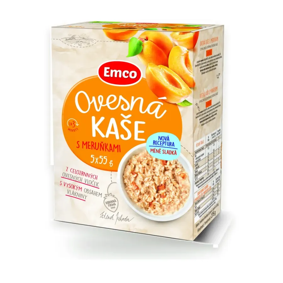 Ovesná kaše s meruňkami 275 g (5 sáčků)