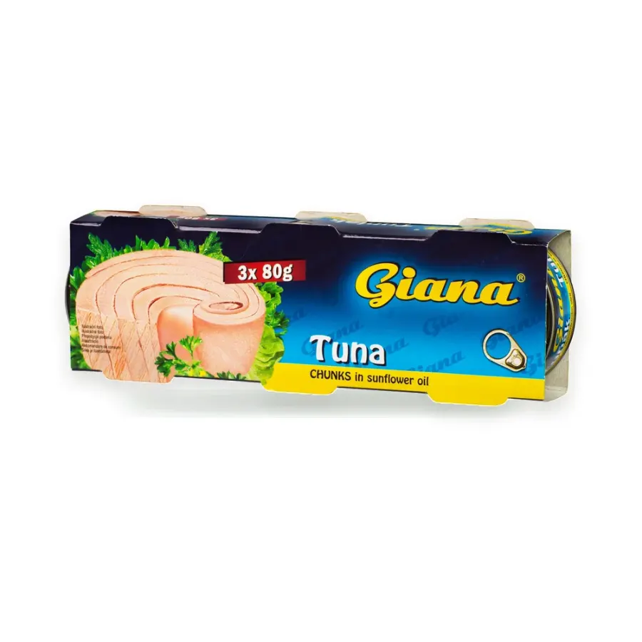 Tuňák kousky v oleji 3 x 80 g