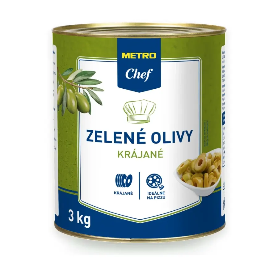 Olivy zelené krájené 3000 g