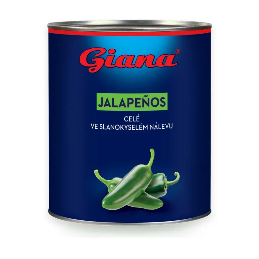 Jalapeňos celé 3000 g