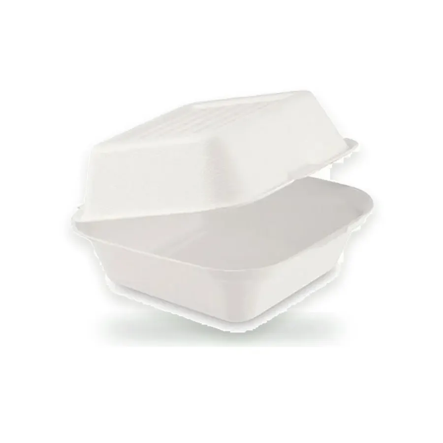 Box na burger z cukrové třtiny 15 × 15 cm, 50 ks