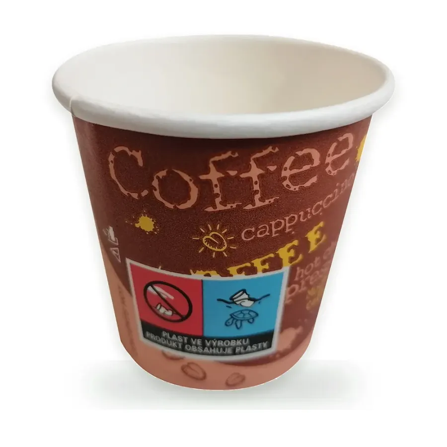 Kelímek na kávu coffee to go 100 ml papírový s fólií 50 ks