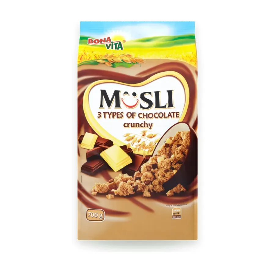 Müsli 3 druhy čokoládové 700 g