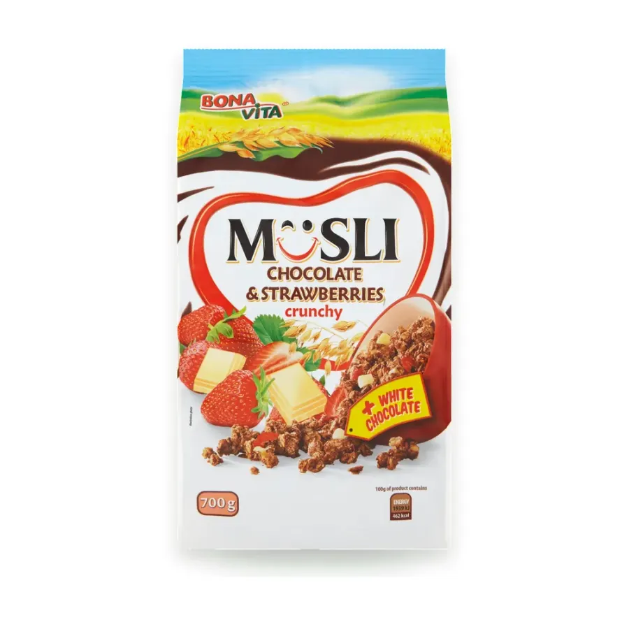 Müsli jahoda a bílá čokoláda 700 g